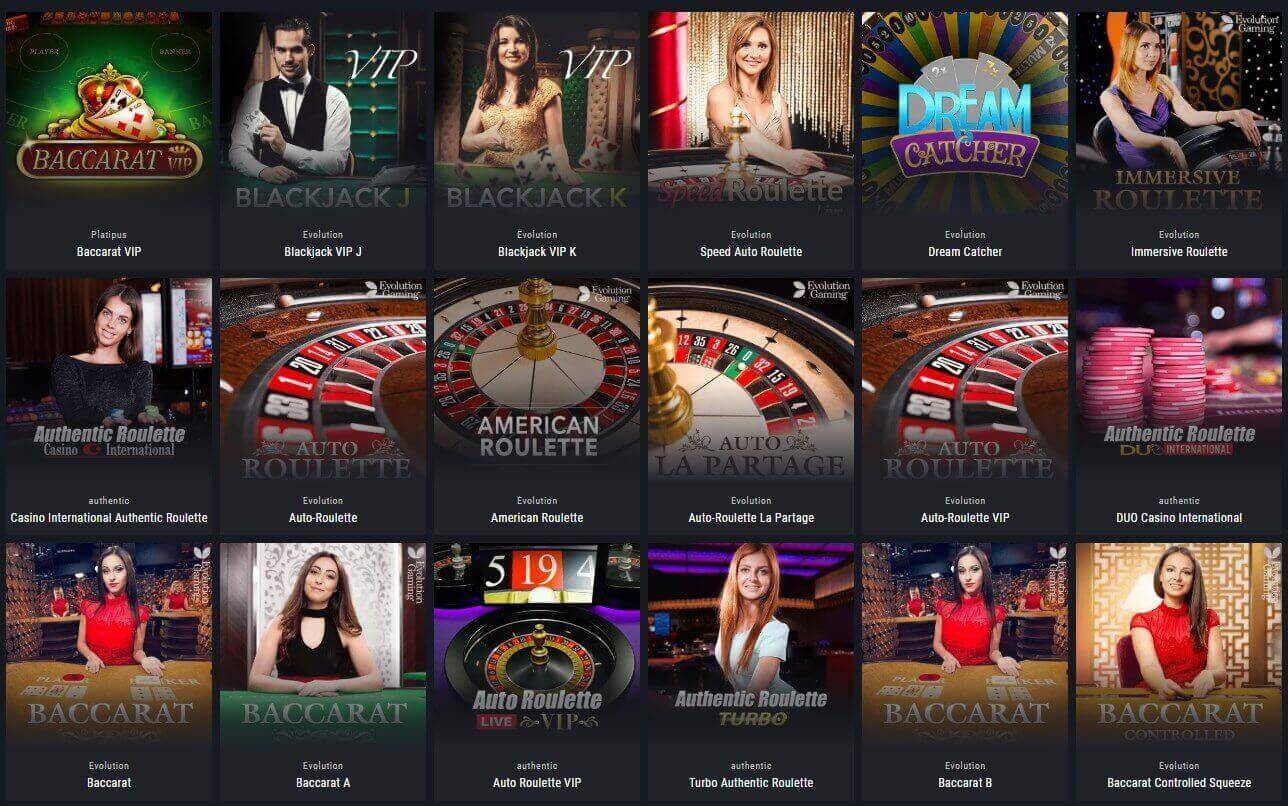 Live Games в казино Lady Hammer